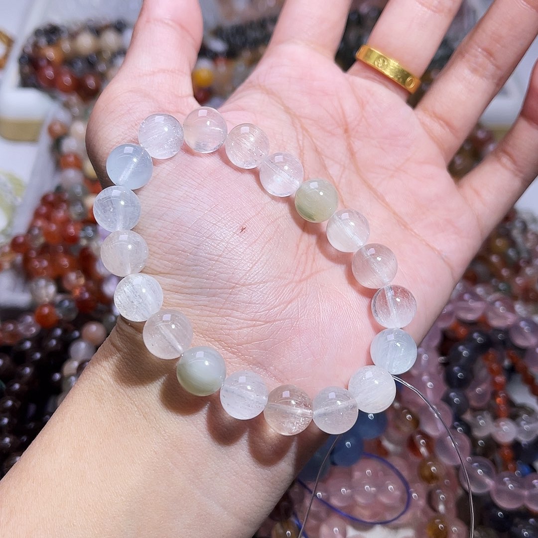 水晶手链未镶嵌彩兔毛10
