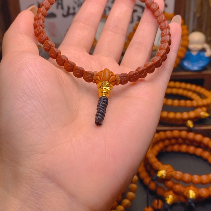 【闪购商品】桃核手串刘*念龙文桃核