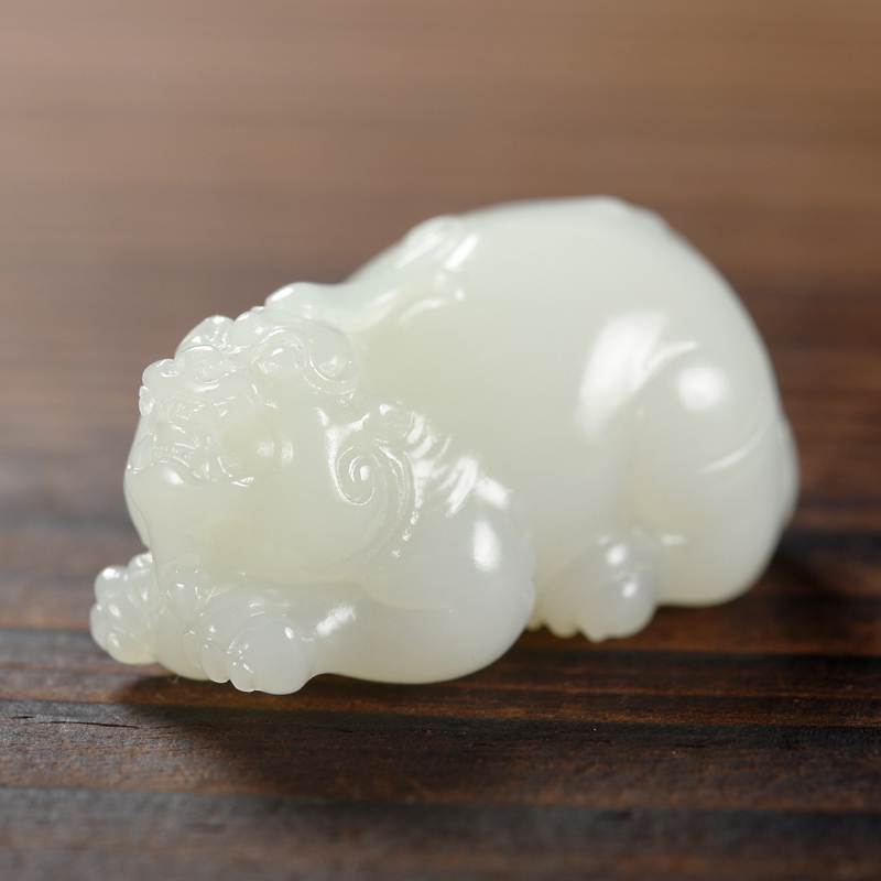 天然新疆和田玉羊脂白玉貔貅吊坠挂件男女款