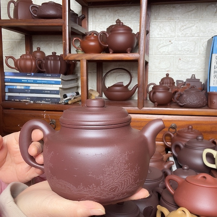 万***里紫砂茶壶大德钟700cc精工半手工