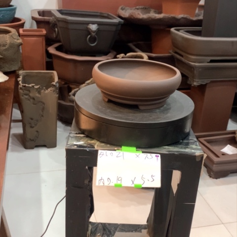 紫砂花盆紫泥的圆盆