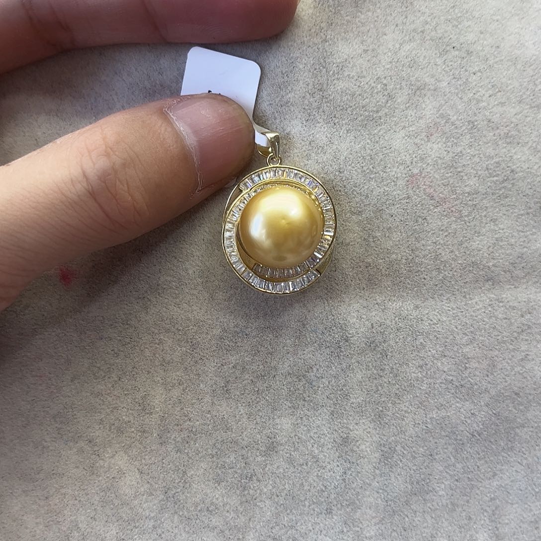 海水珍珠银S925镶嵌颈饰