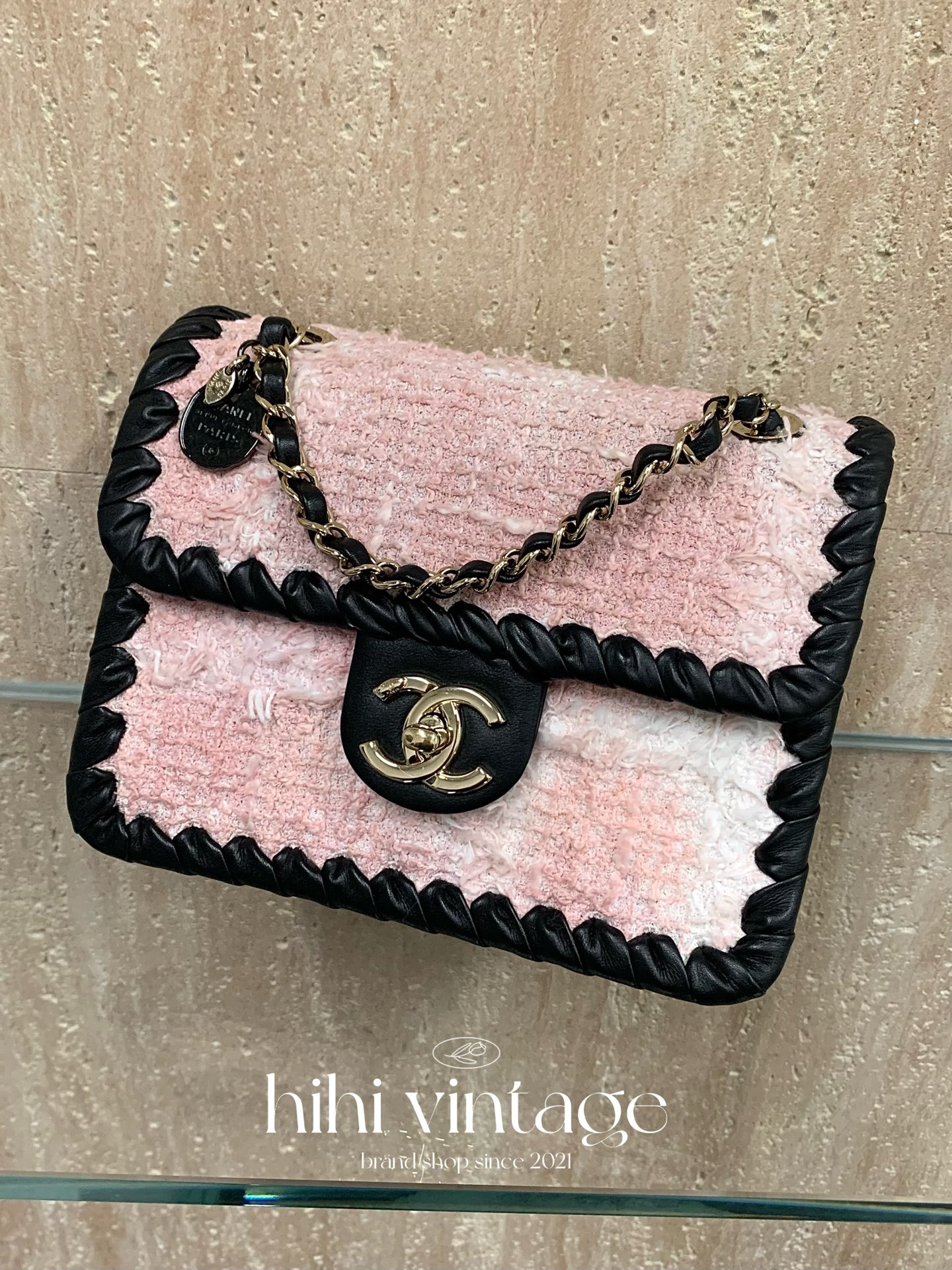 99新 Chanel/香奈儿 HIHI22C虞书欣同款豆腐包芯片12532690JL