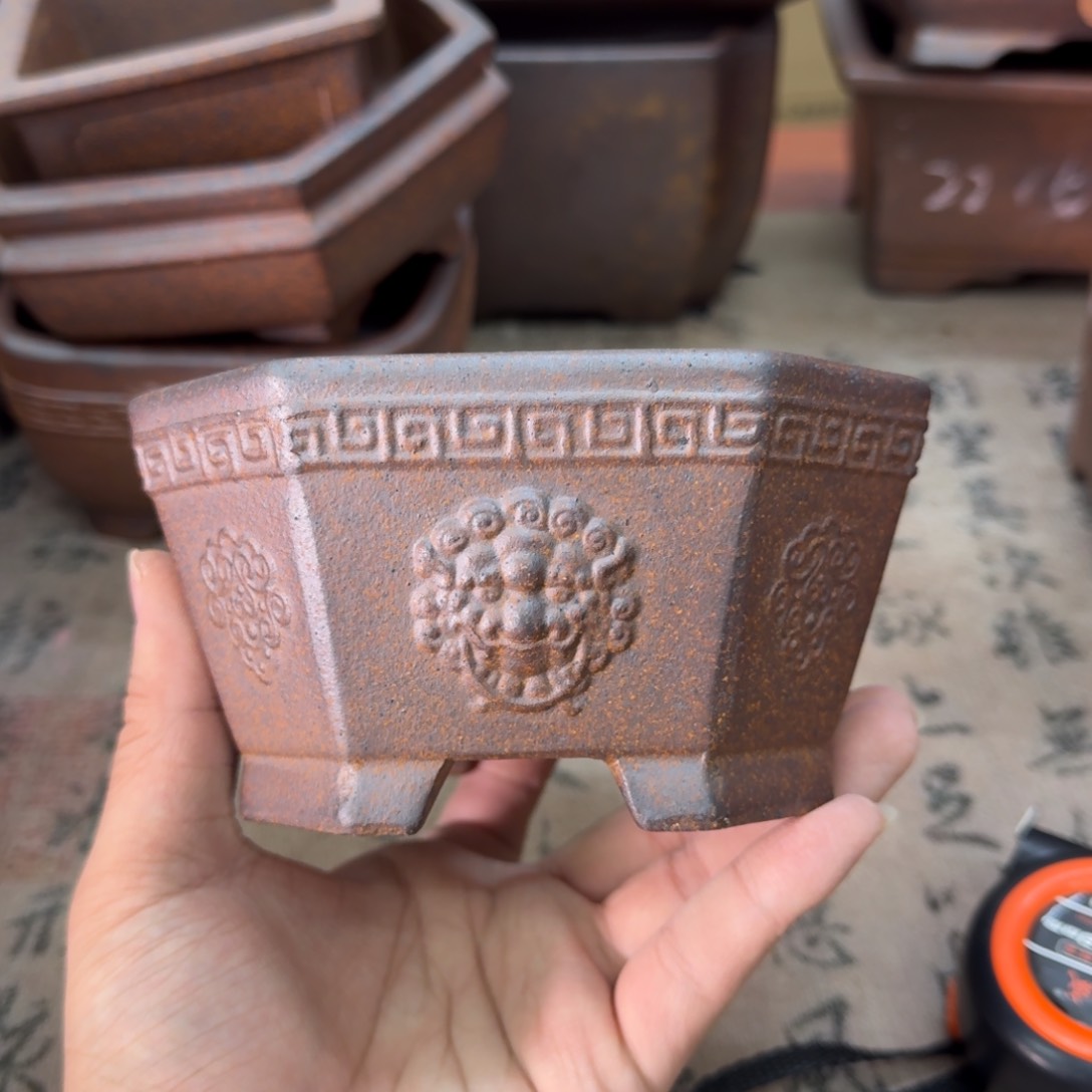 紫砂花盆37号宜兴紫砂正品12x6