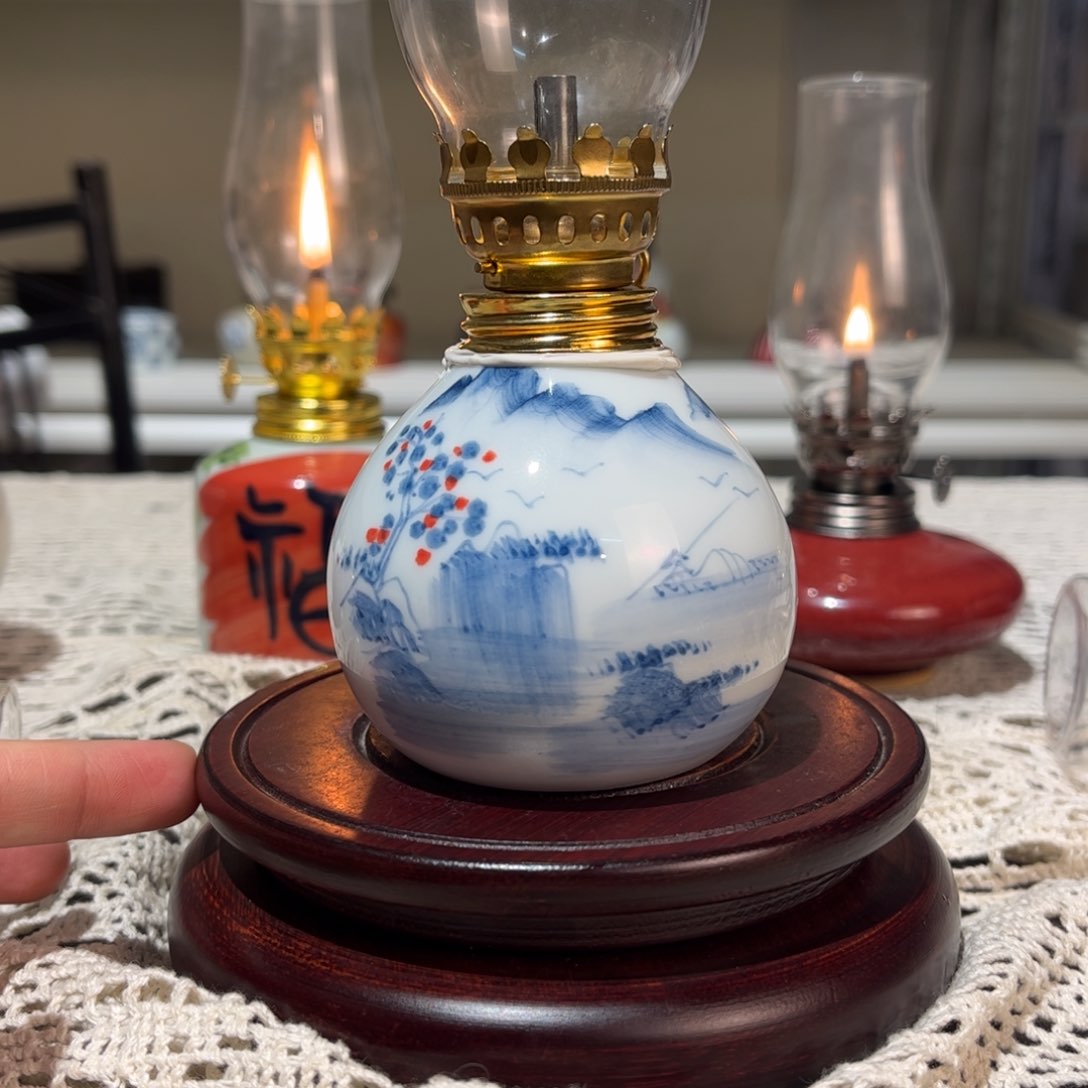 摆件景德镇陶瓷香薰灯