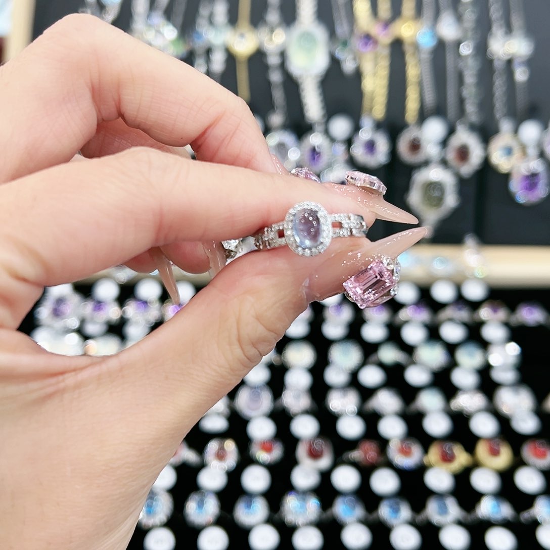 烟晶手链银S925镶嵌天然