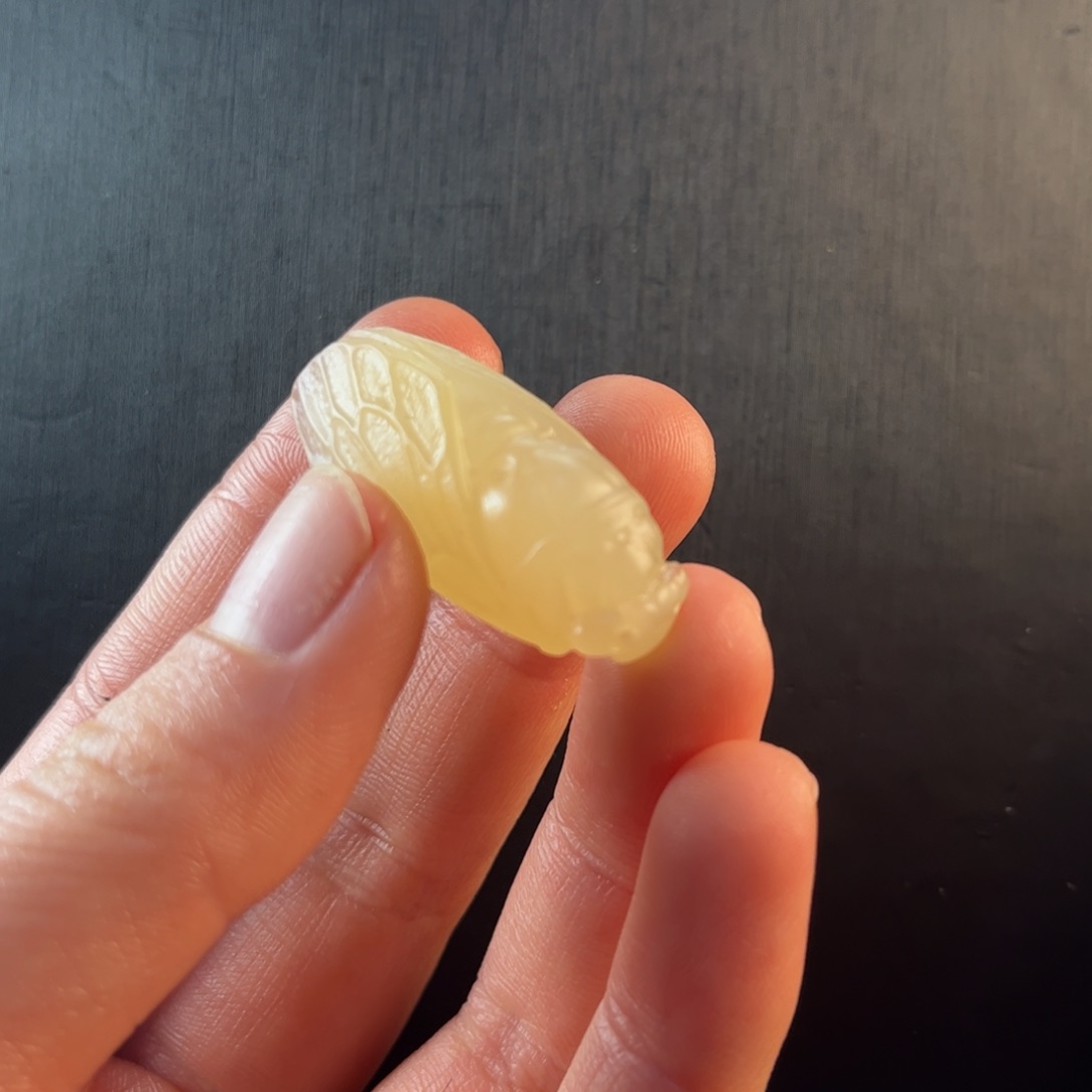 石英质玉黄蜡石挂件未镶嵌逆****风