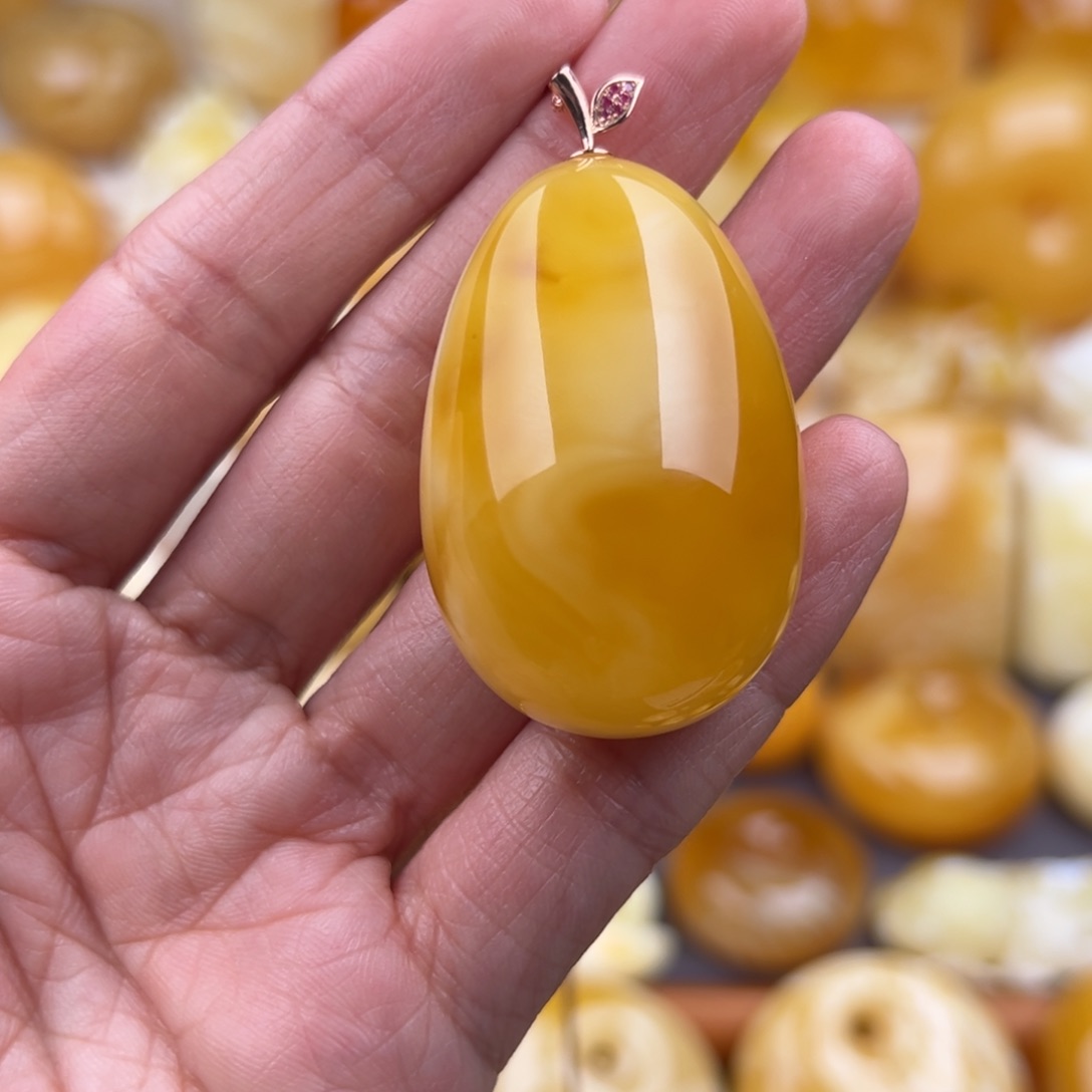 琥珀裸石未镶嵌纯天然琥珀蜜蜡无优化