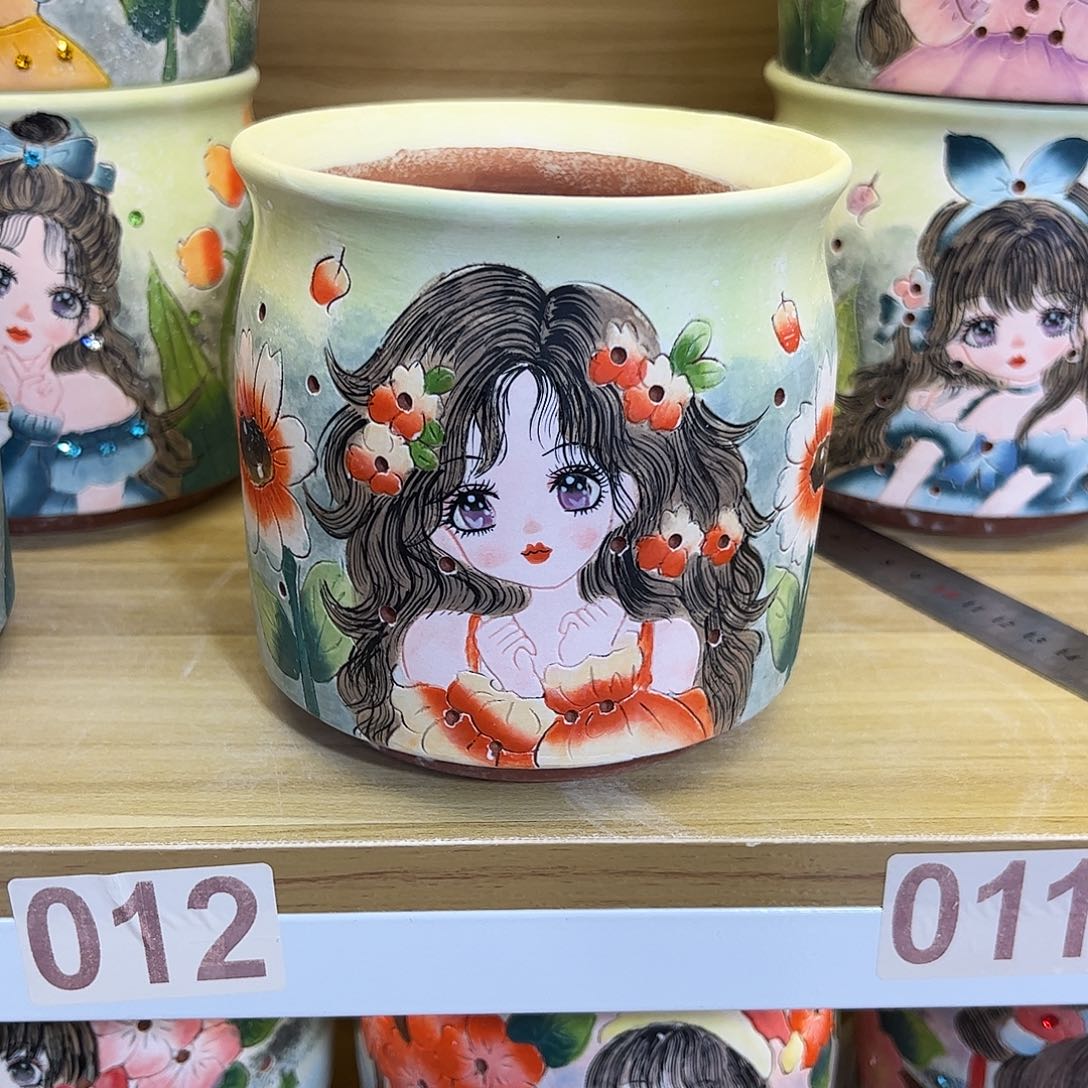 景德镇陶瓷花盆口12高12.5