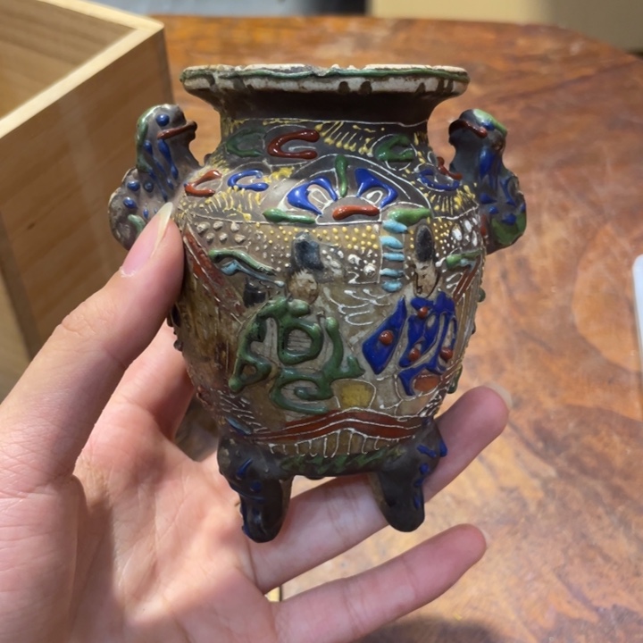 陶土小六古美术工艺品