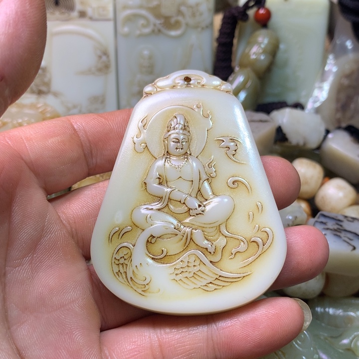 和田玉未镶嵌挂件用****4