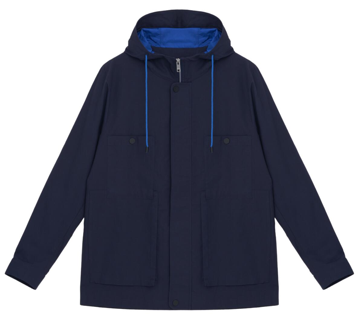 DEPO2947男士春秋短款夹克时尚休闲百搭简约舒适连帽夹克