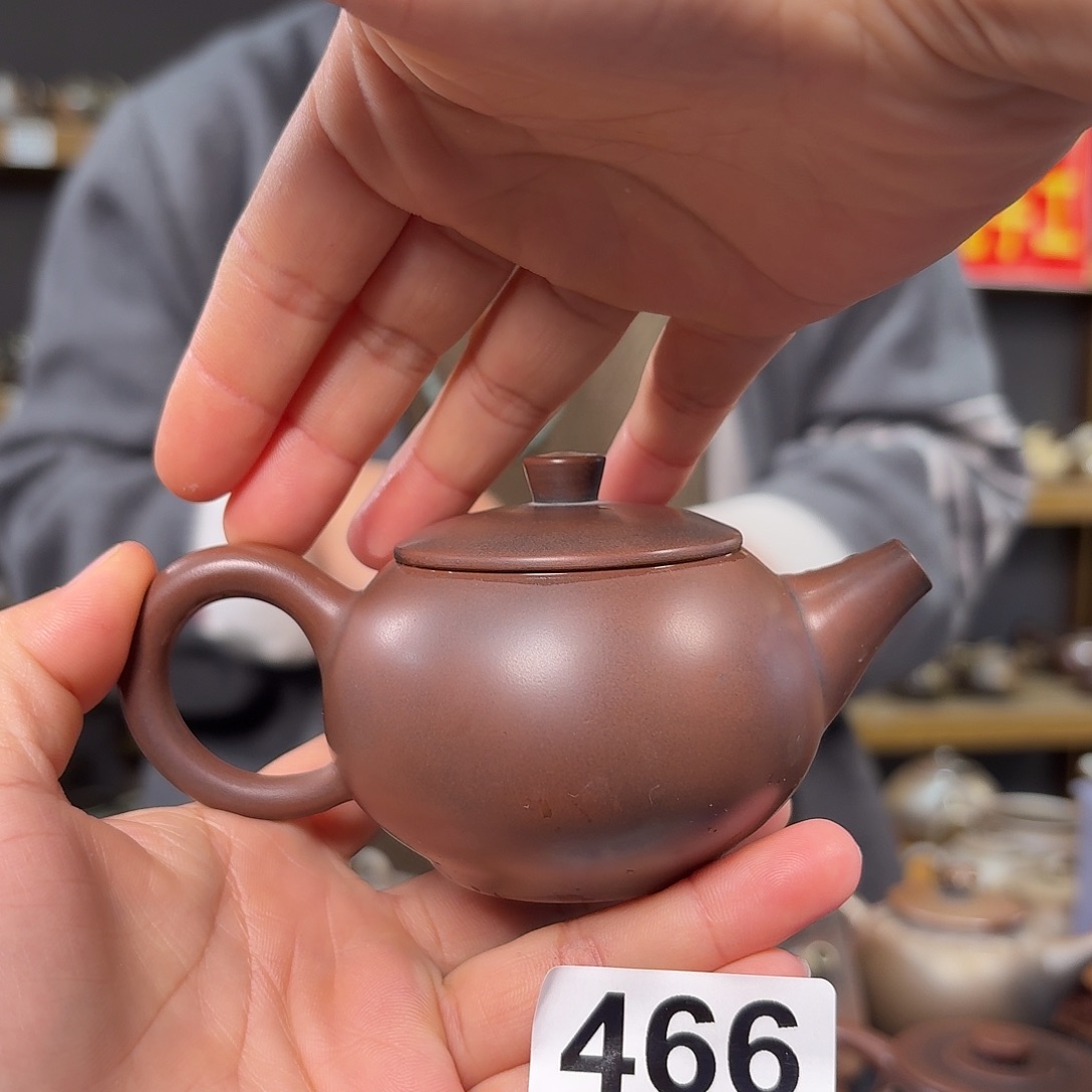 杯坭兴陶纯柴烧原矿泥料纯手工壶