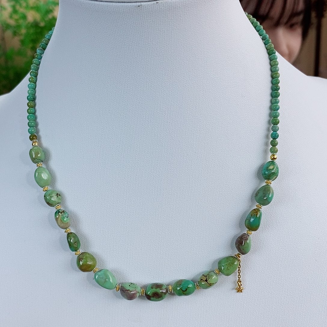 18K金镶嵌绿松石珠宝奇石