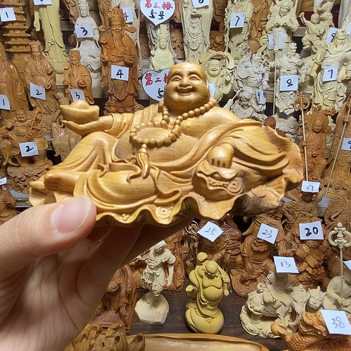 简***人柏木（崖柏）弥勒佛