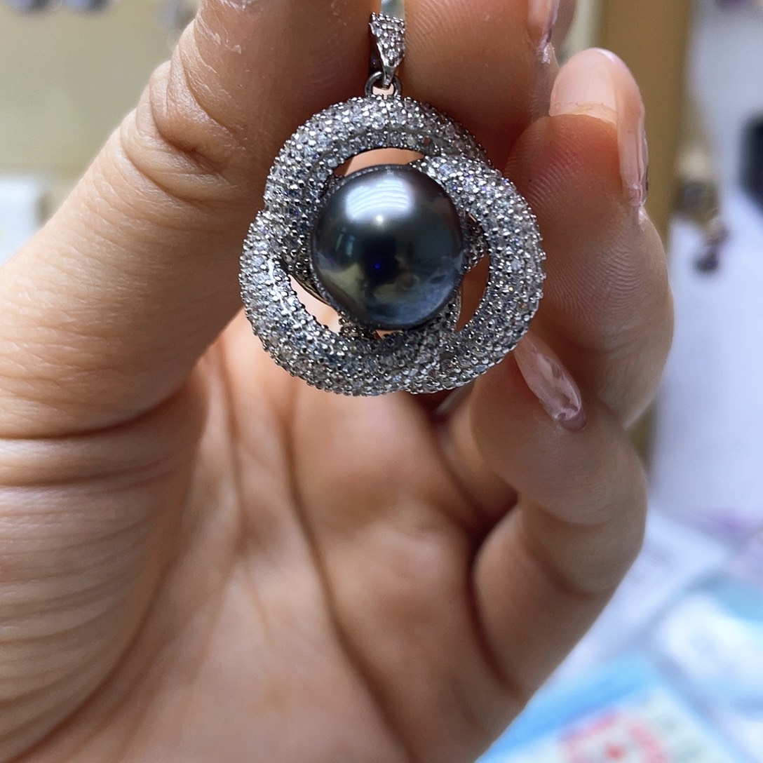 海水珍珠颈饰银S925镶嵌