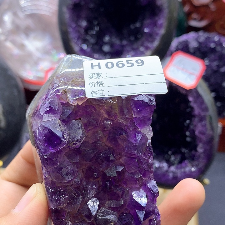 紫晶摆件未镶嵌摆件0659