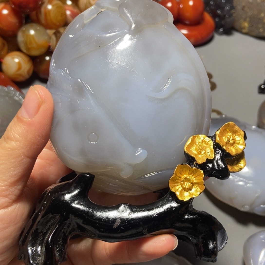 玛瑙/玉髓一未镶嵌来**喜