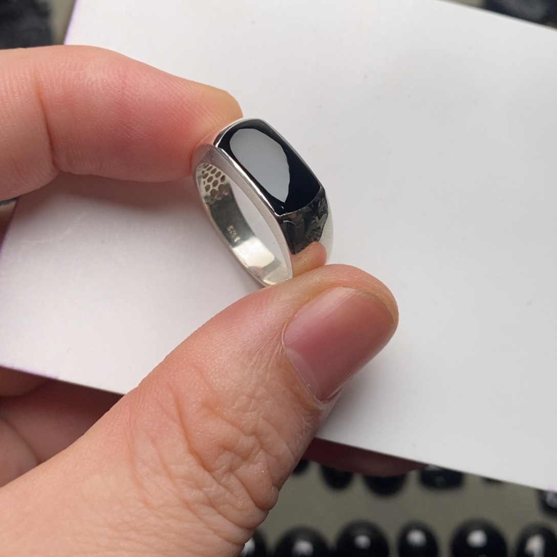 翡翠银S925镶嵌戒指