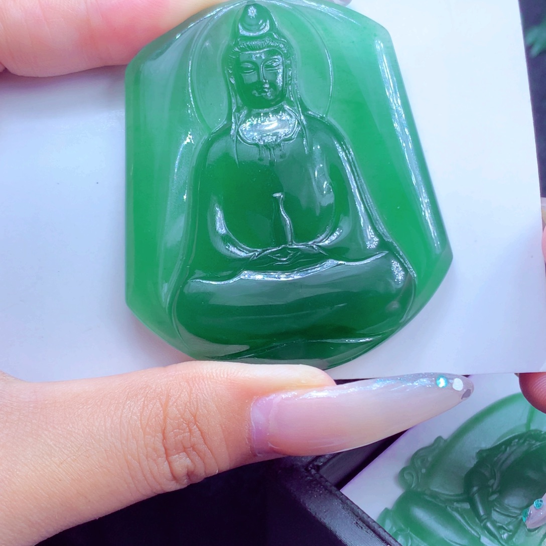 定制翡翠未镶嵌天然缅甸翡翠A货毛货挂件