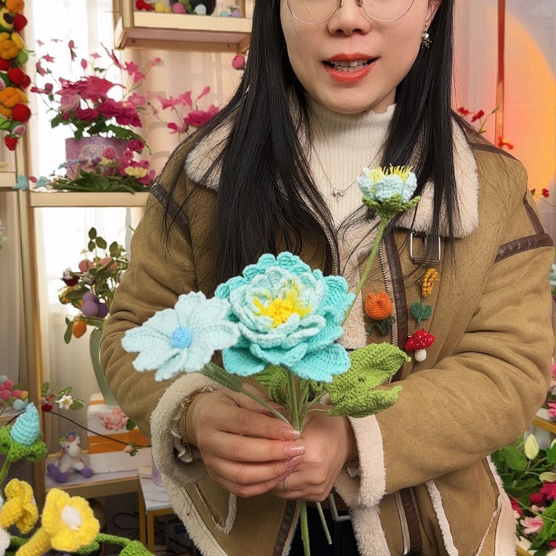 手工钩织设计花束