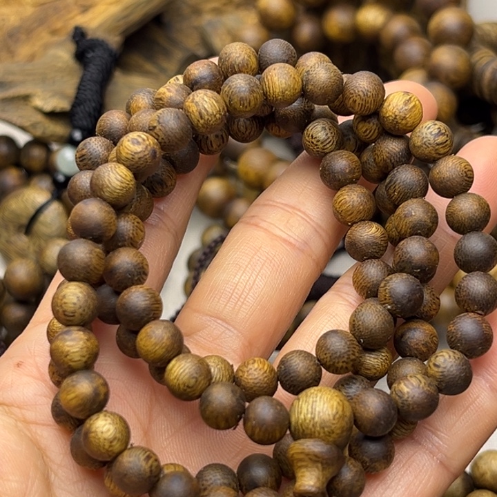 会***鱼沉香碎屑沉香奇楠沉香碎屑7mm圆珠