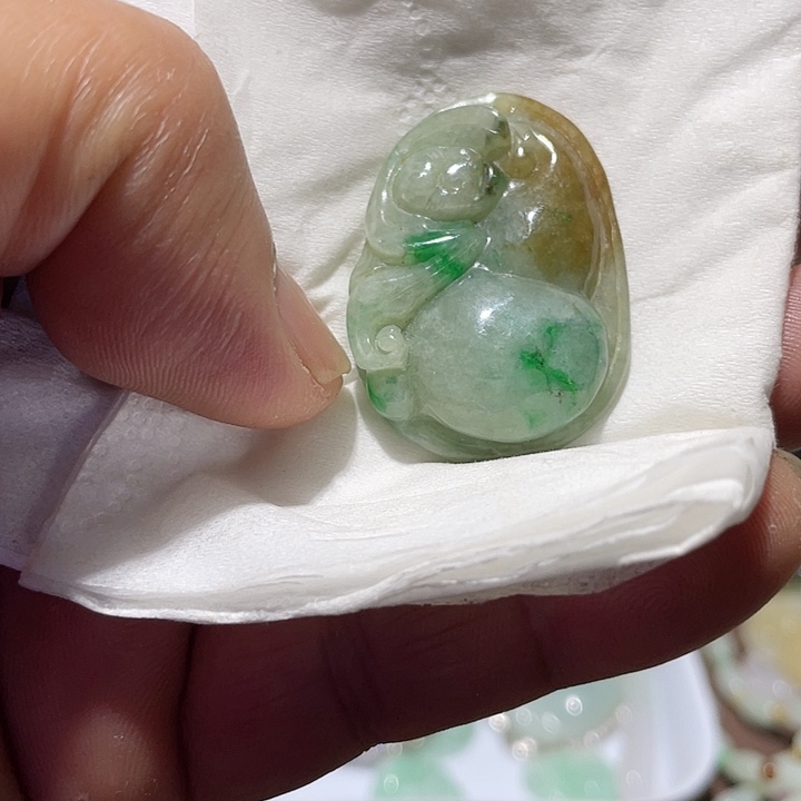 翡翠未镶嵌吊坠(不含链)福在眼前