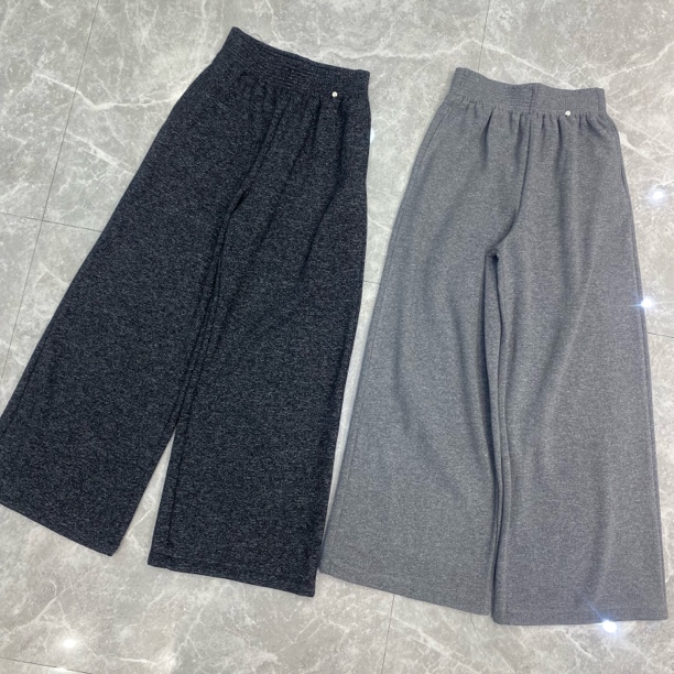 欧货高端高腰显瘦毛呢直筒裤女2025秋冬新款宽松小个子休闲阔腿裤