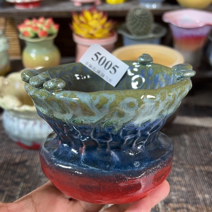 口10 手工花盆满30包邮