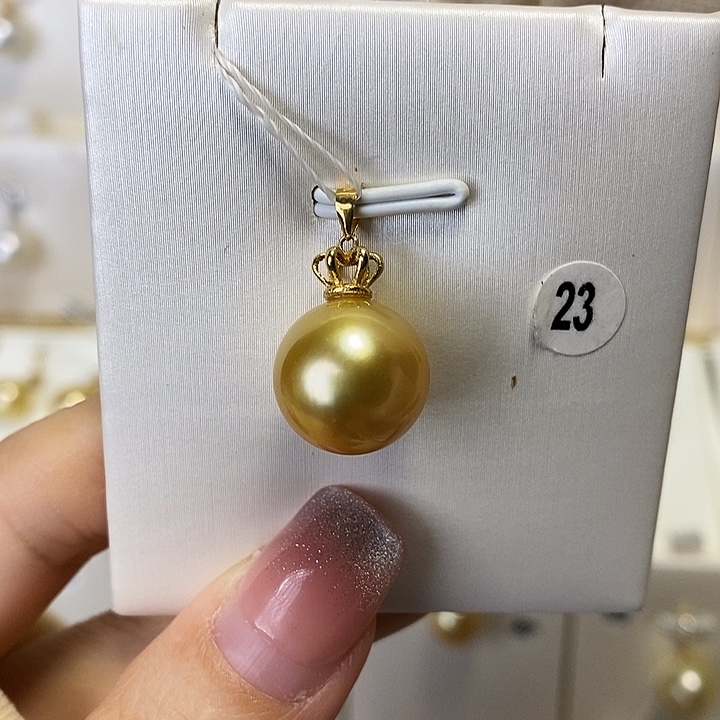 海水珍珠吊坠(不含链)18K金镶嵌