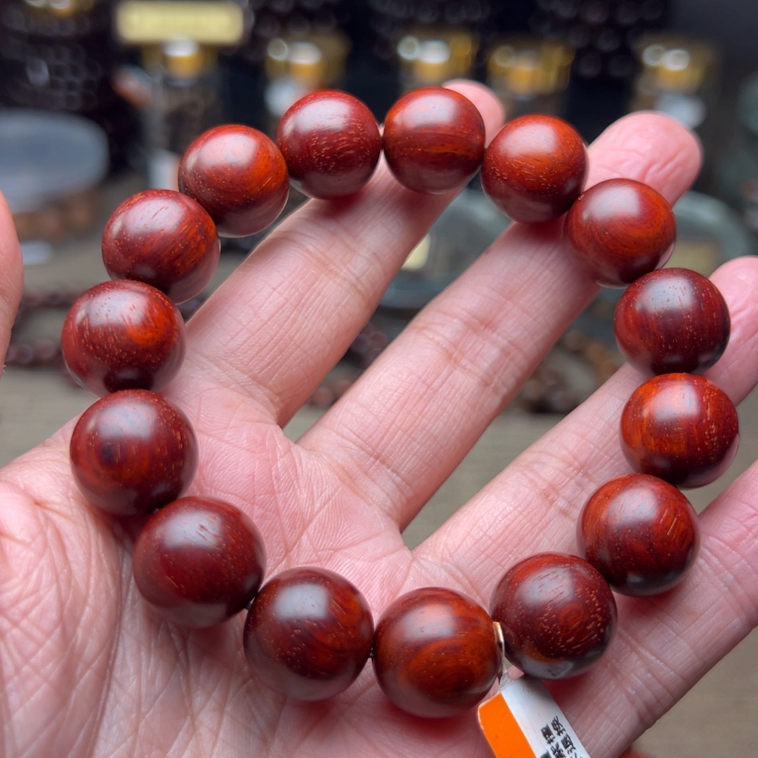 檀香紫檀（小叶紫檀）手串/手链1.5红底原汁原味泥料特价款