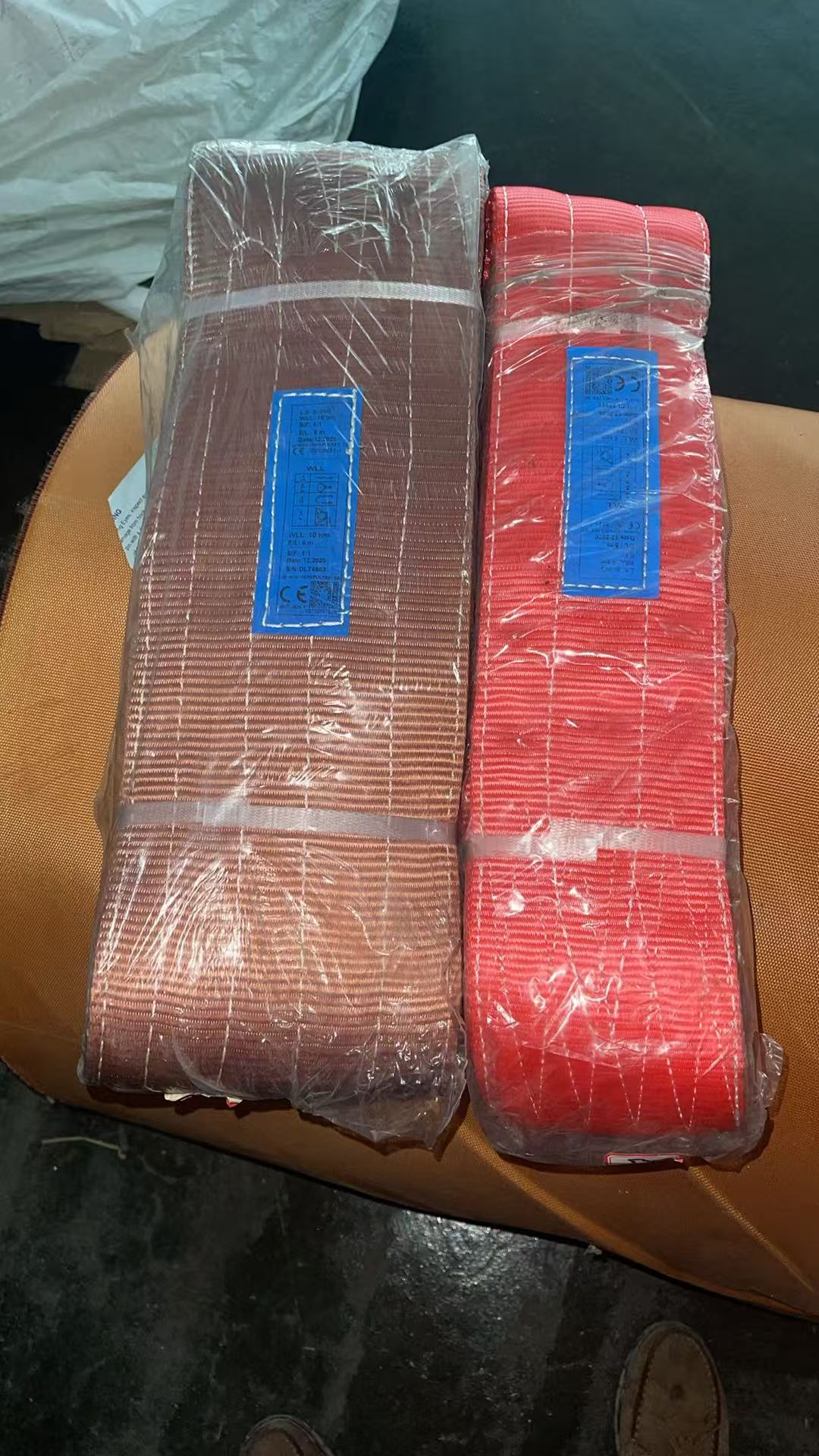 6吨位彩色扁平吊装带多层加厚用于吊车拖车起重作业