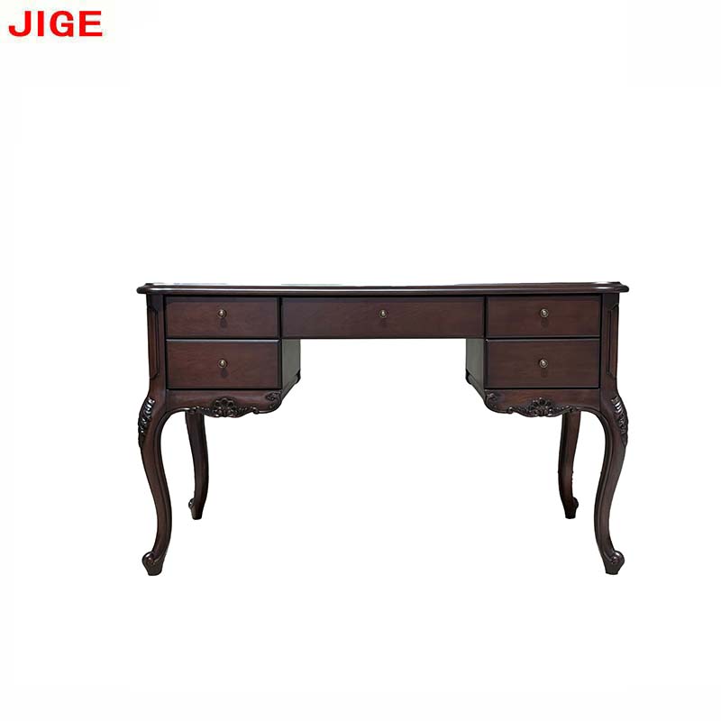 JIGEJG梳妆台美式实木书桌欧式书房家用办公桌