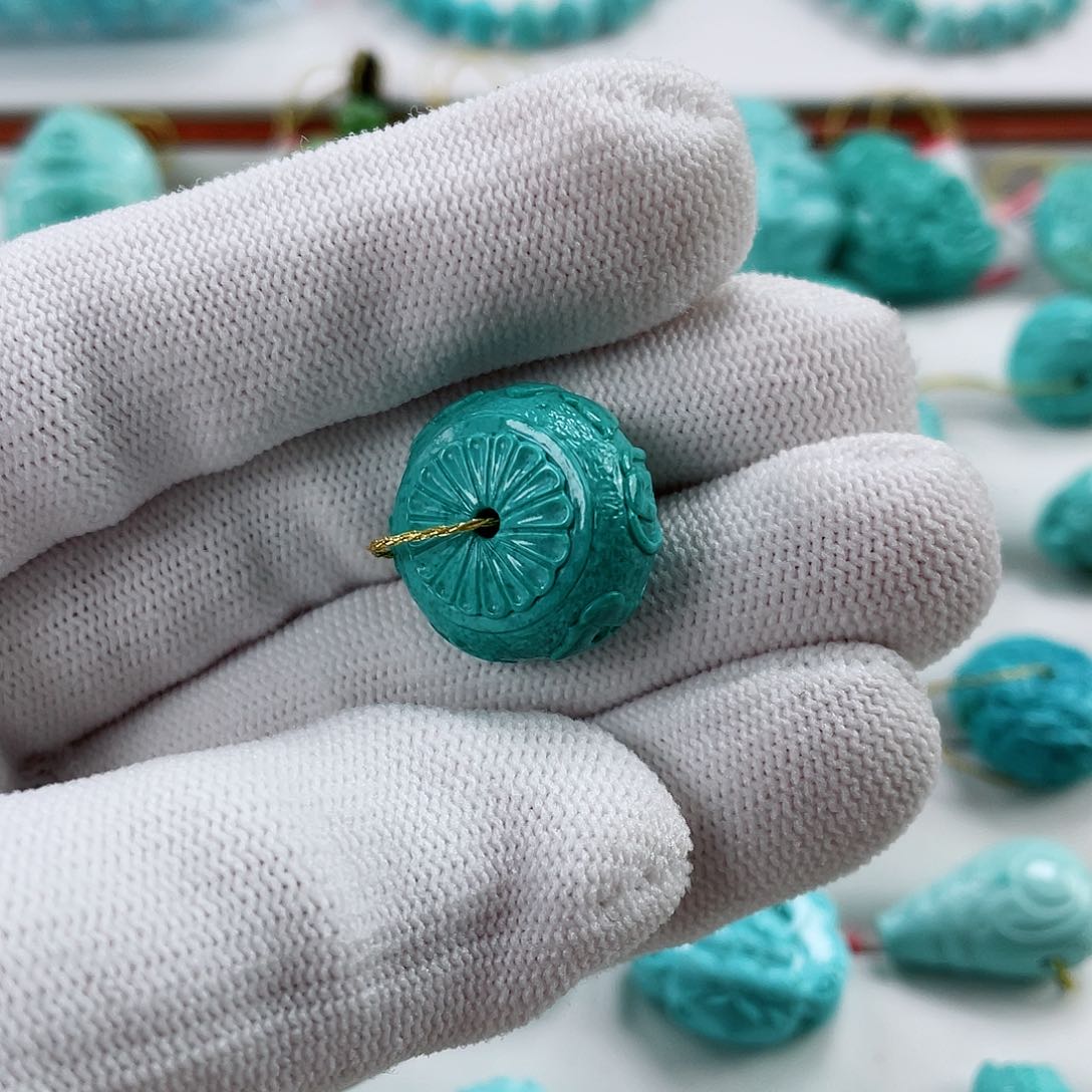 绿松石车挂未镶嵌