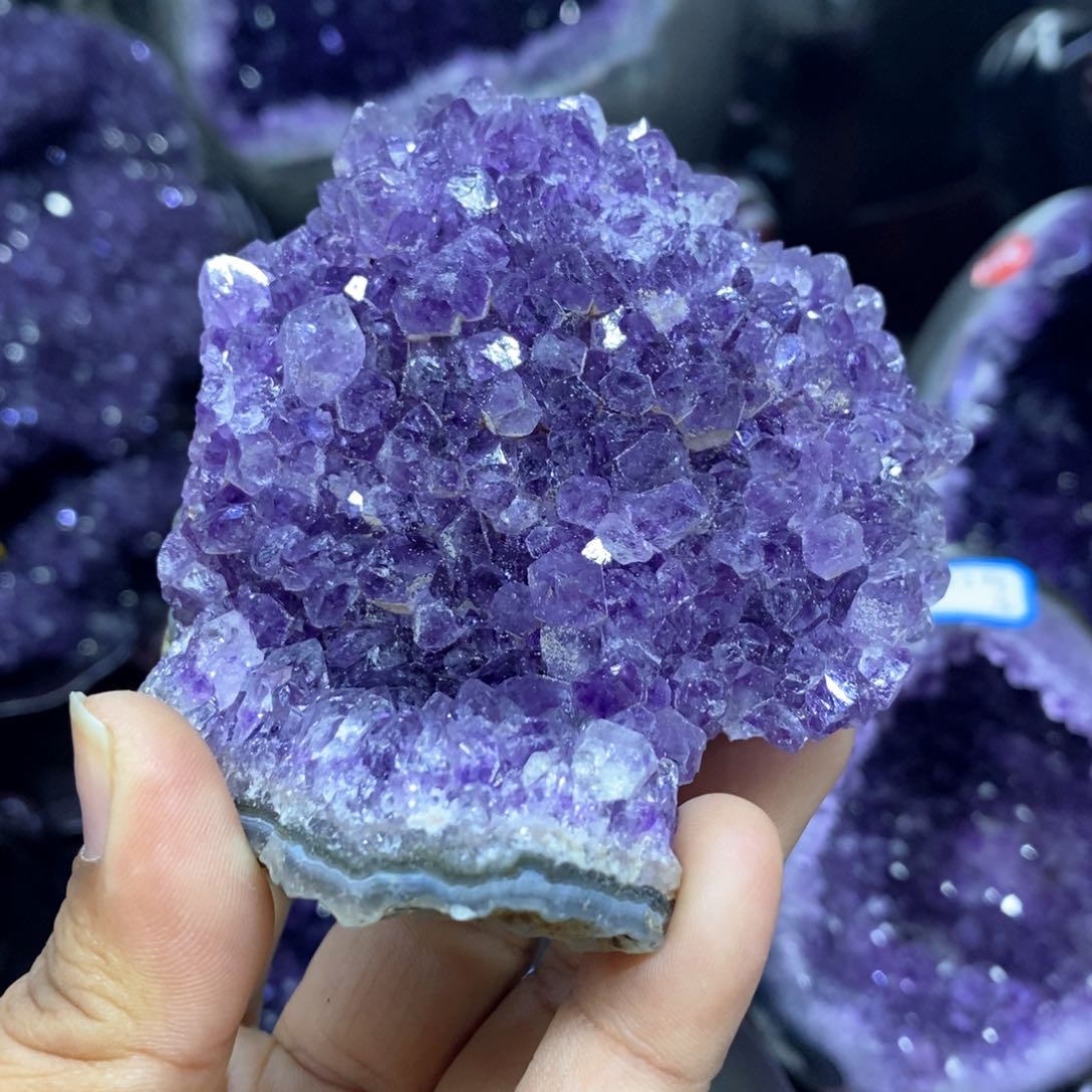 紫晶摆件未镶嵌小小