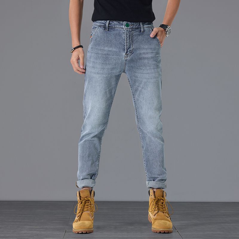 2025春夏新款男士直筒弹力百搭潮流牛仔裤时尚休闲夏季薄款16085