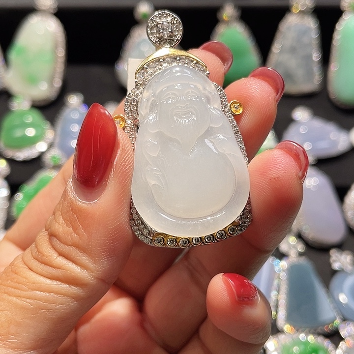 翡翠银S925镶嵌颈饰