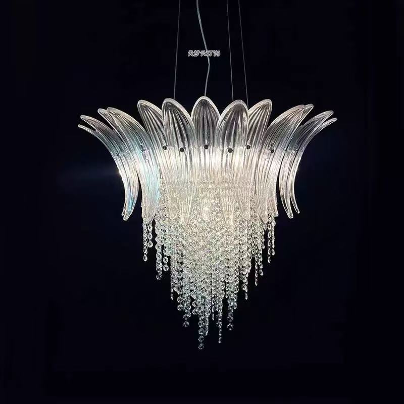 法式复古玻璃客厅吊灯穆诺拉设计师卧室中古风复式楼餐厅大别墅灯