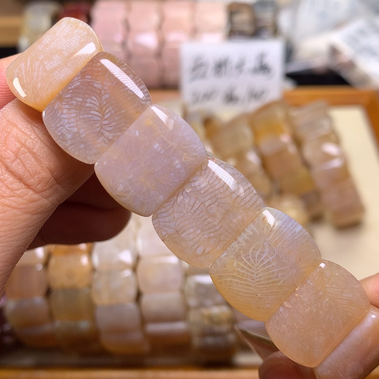 【闪购商品】硅化珊瑚（珊瑚玉）手链未镶嵌果冻凤尾，原400五折漏200