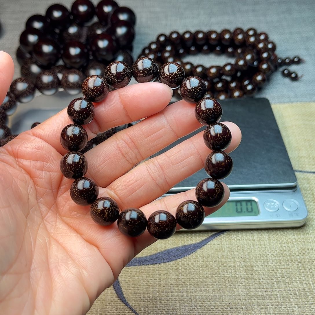 檀香紫檀（小叶紫檀）C****璐1.2 17颗 爆星