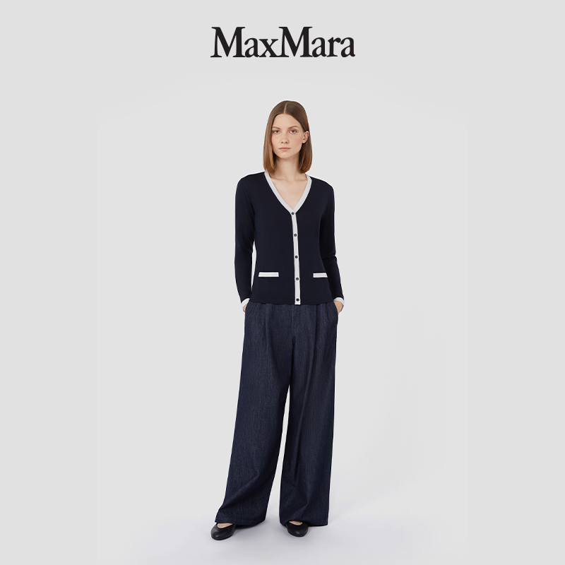 MaxMara 2025早秋新品女装V领绵羊毛针织开衫9346015106