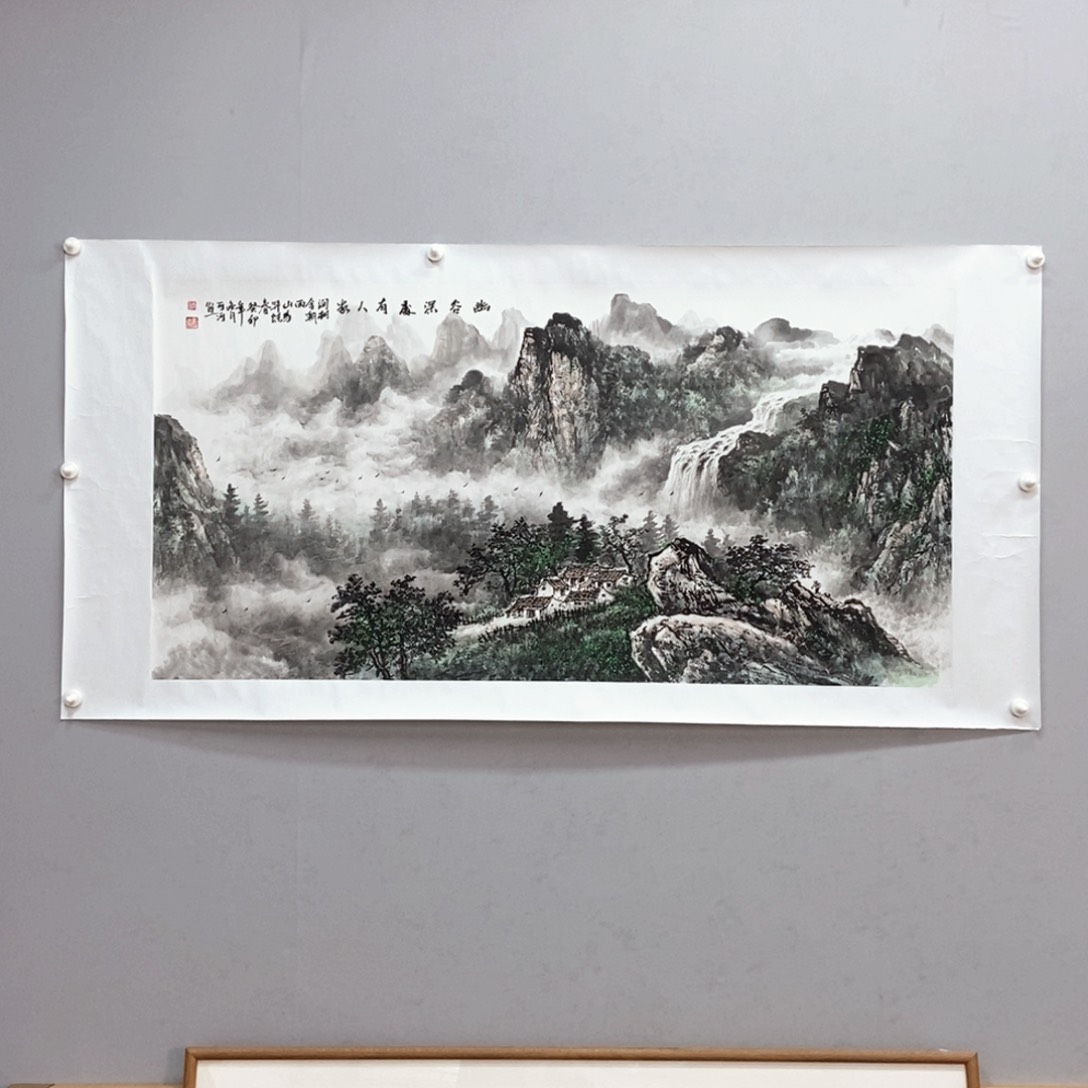 国画欢***人李可河真人真品