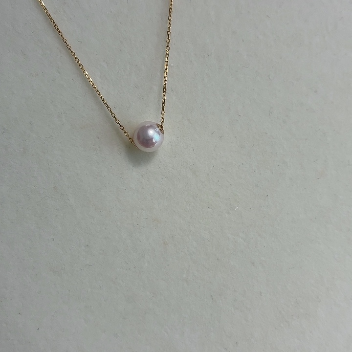 海水珍珠18K金镶嵌吊坠(不含链)