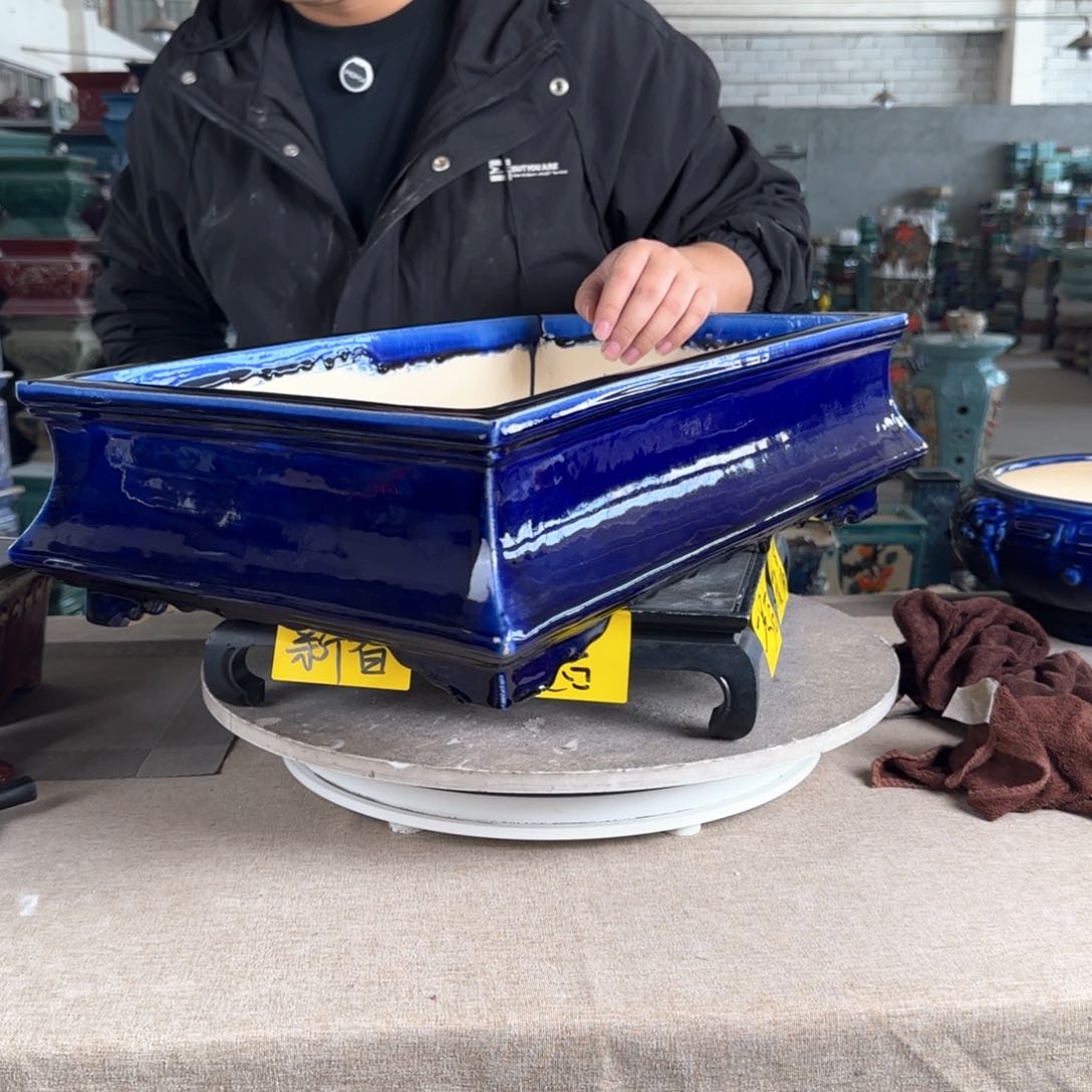 陶。一风堂石湾花盆  微瑕