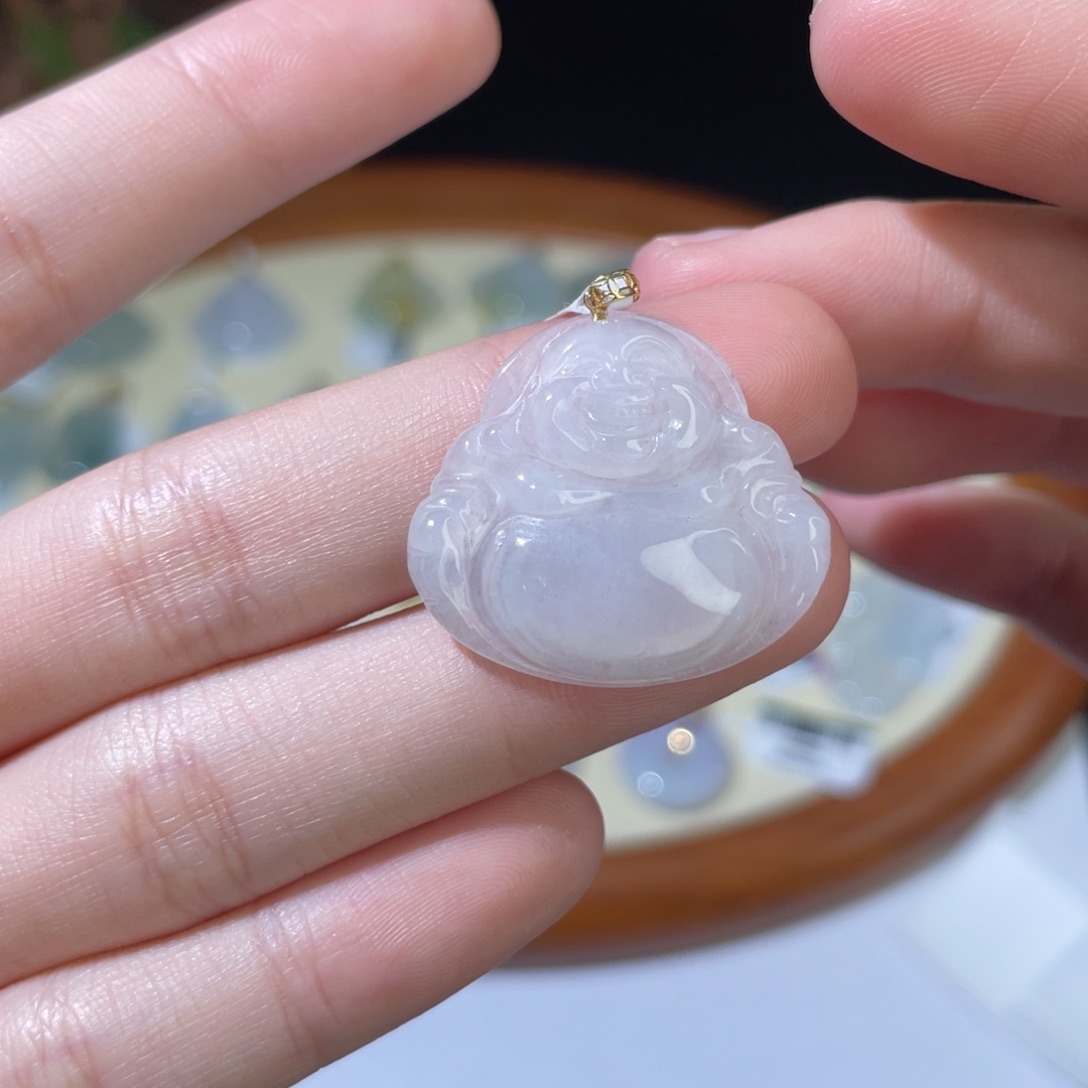 翡翠颈饰18K金镶嵌翡翠