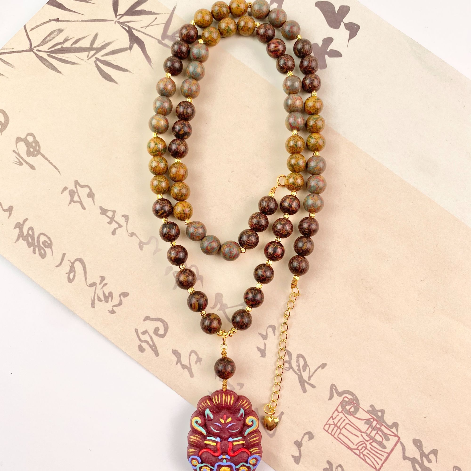 【敦煌】合香珠多宝8mm脖挂链  