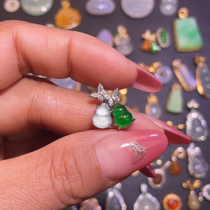 翡翠银S925镶嵌颈饰