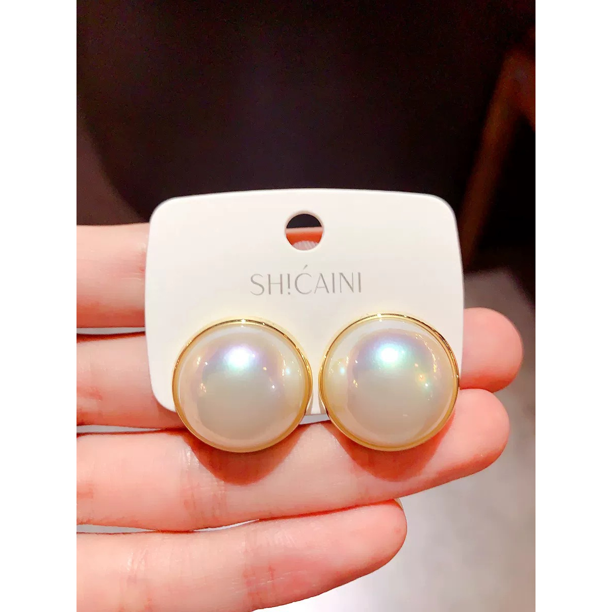 合金耳饰 时尚大珠珠耳环ZC-RH15