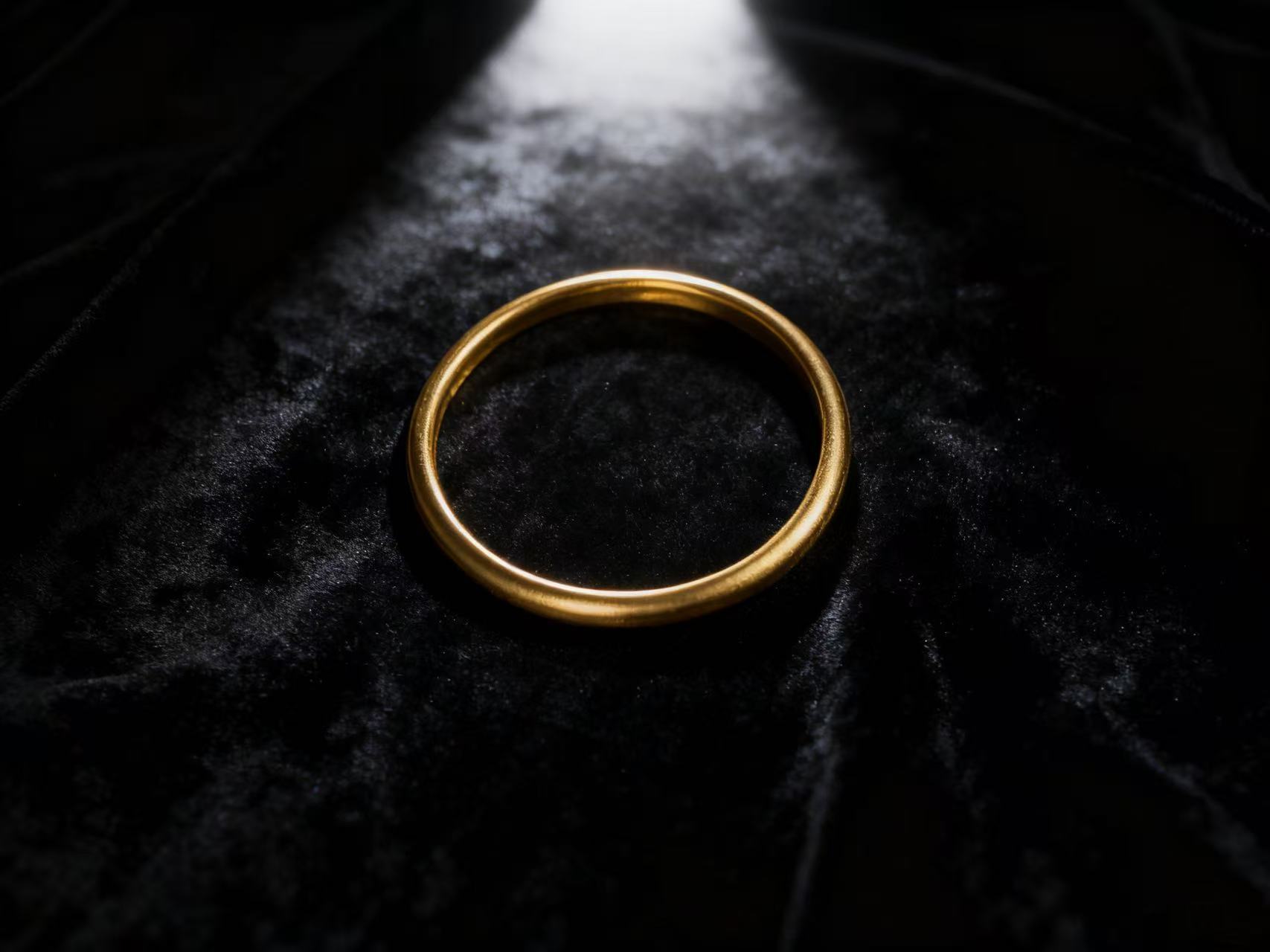 含金工艺品含金工艺品古法素圈磨砂轻奢高级感百搭手环简约素圈女