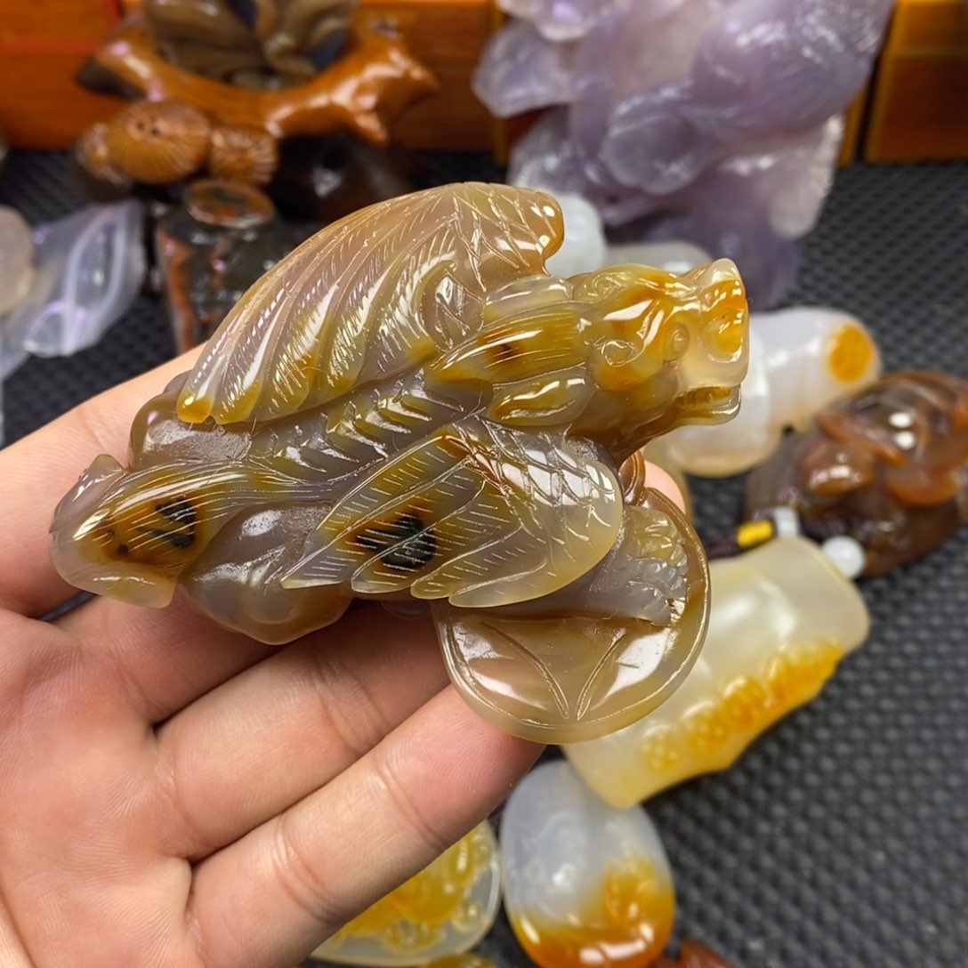 玛瑙/玉髓手把未镶嵌